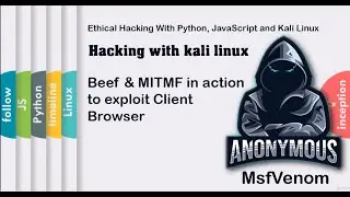 Beef & MITMF in action to exploit Client Browser 22 | hacking with kali linux | HackVenom