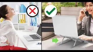 Foldable Height Adjustable Aluminium Metal Frame Laptop Stand - Intense Shoppers