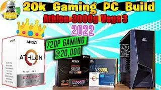 20000 Gaming PC build 😱 Athlon 3000g 8gb ram 250gb M.2 nvme SSD Budget 720p Gaming