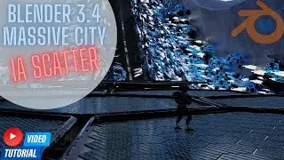 Blender 3.4 MASSIVE city with IA Scatter Addon