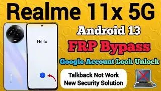 Realme 11x 5G FRP Bypass Without Pc | Android 13 | RMX3785 Google Account Remove | New Security 2024