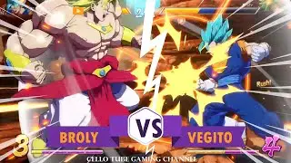 Amazing Fight - Dragon Ball Fighter Z Broly vs Vegito and Rematch