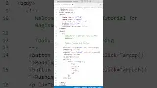 Pop and Push function | JS Basics #fyp  #fypシ #trending #viral #shorts