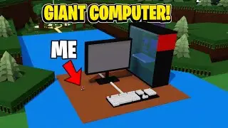 I Built A Giant Computer Setup In Build A Boat For Treasure In Roblox