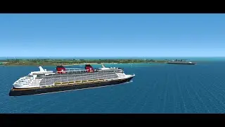 VSF Disney Fantasy vs Disney Wonder at Disney's Castaway Cay (Horn Battle)