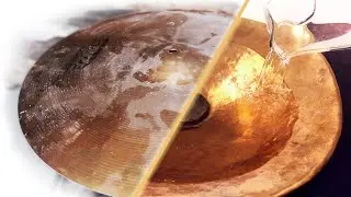 Turning An Old Cymbal Into a Basin Sink | Hammered Bronze Basin