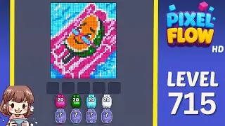 Pixel Flow Level 715 Solution Walkthrough