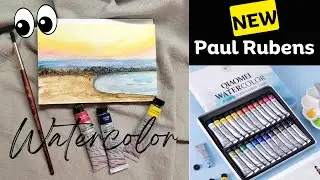 Abstract Watercolor Landscape | Paul Rubens Qiaomei Watercolor Tubes Review First Impression