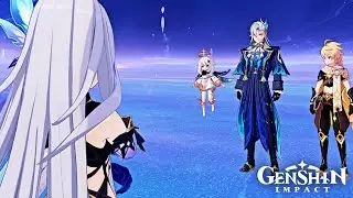 Skirk Meet Neuvillette and The Traveler | Genshin Impact