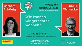 Weimarer Kontroversen: Wie können wir gerechter wohnen? Mit Barbara Schönig & Kai Warnecke