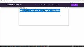 Simple Navbar Design with Html & CSS