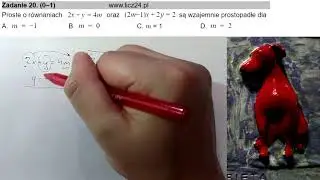 arkusz 1 [zad 20] proste prostopadłe, parametr