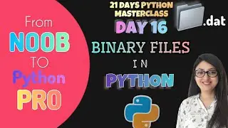 Day 16- Binary Files in Python: Reading and Writing in Binary files 