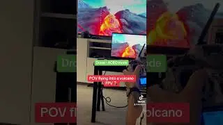 POV Flying into a volcano with a 