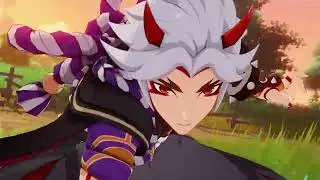 Genshin Impact: Arataki Itto Gameplay trailer(♂️right version♂️)