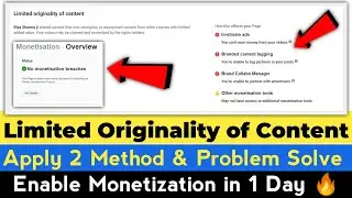 Limited Originality of Content Facebook Solution | How to Remove Limited Originality of Content 2021