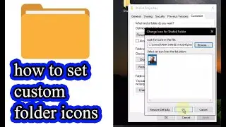 how to set custom folder icons II Change a Folder Icon to a Picture