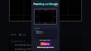 Padding vs Margin in CSS Explained 📐✨ #CSS #WebDevelopment