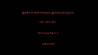 Apache Tomcat Manager Upload Code Exploit