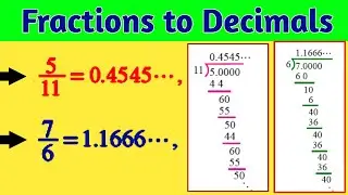 How to Convert Fractions into Decimals || Fraction to Decimals ||