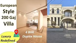 european style house | 200 Gaj European Style Interior Design | 4 BHK Duplex European Style