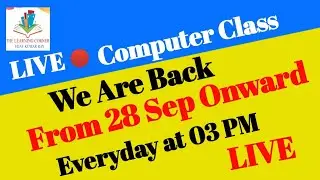 Live Computer Class start from 28 Sep 2021, Everyday at 3 PM