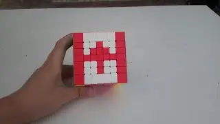 Canadian flag made with 7x7 Rubik's Cube!
