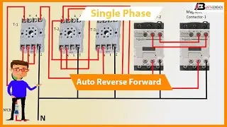 Single Phase Auto Reverse Forward Motor Control | 3 Phase Reverse Forward