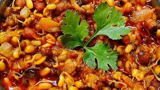 || Mixed Sprouts Recipe || Healthy&Tasty Sprouts Curry || 🤤 ||
