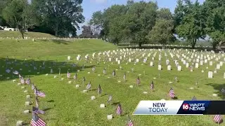 Flags line Vicksburg National Cemetery ahead of Memorial Day