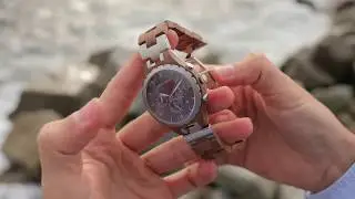Reloj de madera automático Blue Infinity 42 mm | Feel Wood Watches