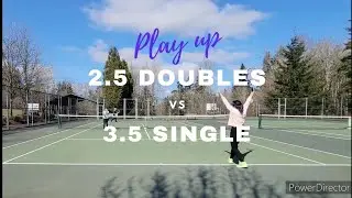 [No sound] Two against one - adult recreational tennis