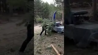 Измельчитель древесины ЕГЕРЬ 600 Б24 на прицепе