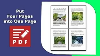 How to put 4 pages in one page in PDF-XChange Editor