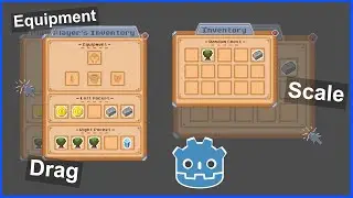 Godot 3 Inventory Tutorial | Scalable & Draggable UI + Equipment Slot | Part 2