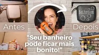 Transformei esse banheiro pequeno e simples gastando pouco e ficou lindo!
