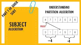Quick Sort Algorithm Explained (Part 1): Understanding the Partition Process | Sorting Algorithms