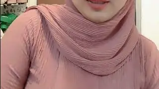 tante jilbab lagi live pulen cantik banget