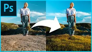 Turn Dirt to Lush Greenery: Photoshop AI Landscape Magic!