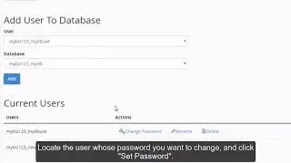 cPanel MySQL Tools - Change Database Users' Password(s)