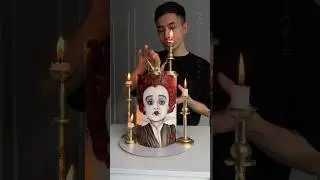 Вас уже 100.000+ Спасибо каждому ♥️. Торт с персонажем Красная Королева от автора Тима Бертона #cake