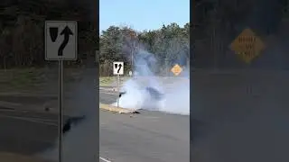 UNDERCOVER COP car does MASSIVE BURNOUT at car meet!!!
