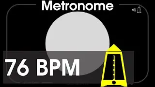 76 BPM Metronome - Andante - 1080p - TICK and FLASH, Digital, Beats per Minute