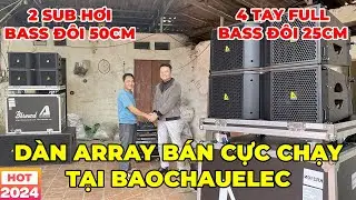Lắp đặt dàn Array sự kiện 4 tay full, 2 sub kép cho anh Vinh tại Bắc Giang