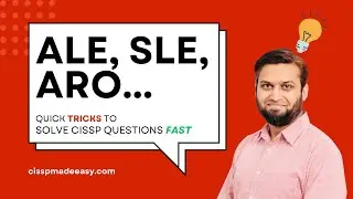 Quick Tricks to solve ALE, SLE, ARO related questions for #CISSP #CCSP