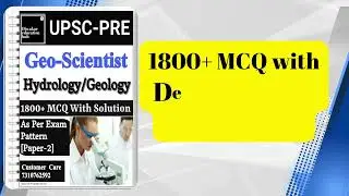 UPSC Geo Scientist Prelims Hydrology /Geology Paper 2 Latest Question Bank MCQ Book