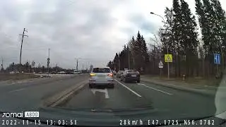 Ford Focus К378НС21 М-7 Волга 649км. Обгон справа.