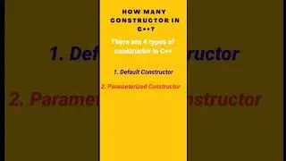 Constructor in C++ | Types of constructor in c++ | C++ constructor |#shorts |#ytshorts |#c++