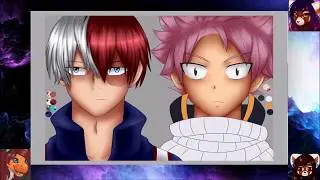 Shoto Todoroki & Natsu Dragneel [speedpaint]
