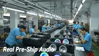 Factory Sound Test: 8'' Party Karaoke Speaker (No Editing, Real Pre-Ship Audio)
